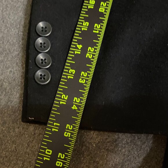 Oscar De La Renta Mens Blazer 42R Black Wool Blend Three-Button Formal Workwear - Picture 7 of 12